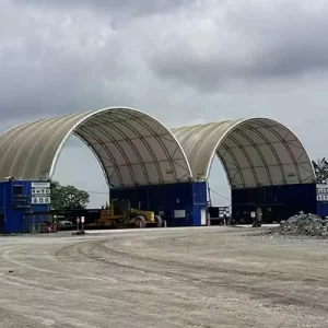 Container Canopy Container Dome Shelter Outdoor Fabric Tent Shade Metal Frame Garages Galvanized Frame