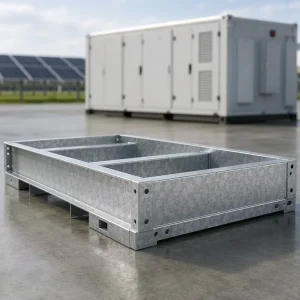Containerized Inverter Welded Base Chassis Hot Dip Galvanized C3 C5 Rated Q235 Q345 Q355 Carbon Steel ISO 9001 Certified