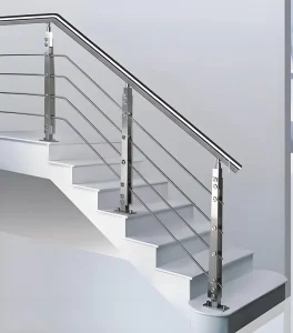 Contemporary 304 Stainless Steel Corridor Railings Protective Platforms Office Building Stair Handrails for Hotels Balconies