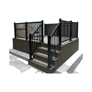 Contemporary Iron and Stainless Steel Outdoor Stair and Deck Railing Panel with Handrail Rust Resistant DIY Installation