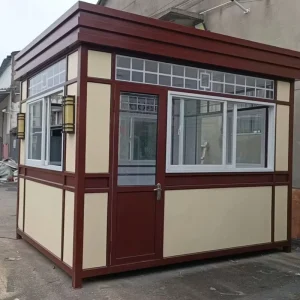 Contemporary Minimalist Quick Assembly Prefabricated Steel Container Guard Booth Kiosk Outdoor Toilet Sandwich Panel