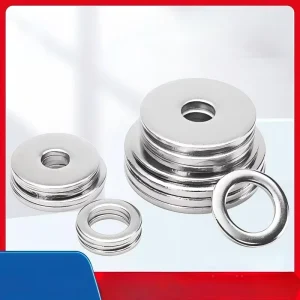 Corrosion Resistant 304 Stainless Steel Plain Split Thickened Flat Washer for Industrial Construction M4 Screw