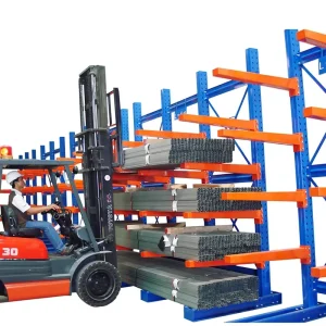Corrosion Resistant Adjustable Hot Dip Galvanized Powder Coated Steel Cantilever Racking System for Indoor Outdoor