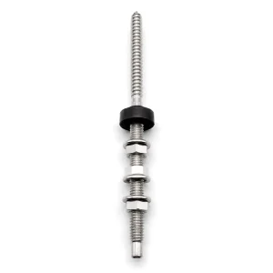 Corrosion Resistant Class 8 Stainless Steel & Aluminium Plain Double Thread Stud Bolt with Nuts and Washers for PV Racking