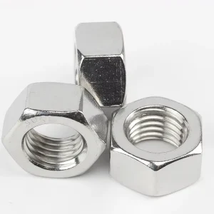Corrosion Resistant DIN 934 304L Stainless Steel Passivated Plain Hex Nut Metric Hexagon Nuts