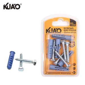 Corrosion Resistant Hex Head Self Tapping Drywall Screws Plastic 10MM Wall Anchors with Screws 6*40MM 5SET