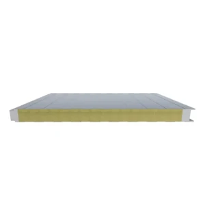 Corrosion Resistant Rock Wool Sandwich Wall Panels Fireproof Moisture Proof for Coastal Area Factory Buildings