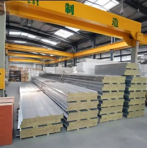 Corrosion-Resistant, Water-Resistant Rock Wool/Polyurethane/PIR/EPS/Glass Wool Sandwich Panels for Coastal Building Roofing