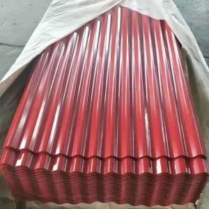 Corrugated Roofing Sheet for Wall Brick Red Ppgi Plate 0.28*914*2440mm Ppgi Red Roof Corrugated Steel Sheet