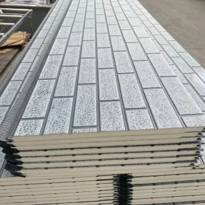 Cost Decorative Pu Sandwich Panel Metal Siding Construction Material for Building Workshop and Warehouse Exterior Wall Cladding