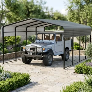 Custom 12×20 Steel Metal Carport Manufacturer Heavy Duty Outdoor Carport Shelter Factory Direct Portable Carport
