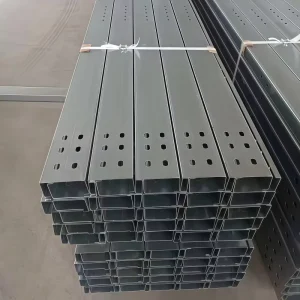 Custom Anodized Solar Mount Punched Steel Purlin for Industrial Wiring 60m/s Wind Load Factory Direct