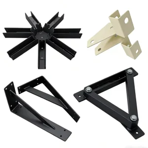 Custom Anti Rust Heavy Duty Galvanized Powder Coated Steel Bracket High strength Metal Support for Building Structures