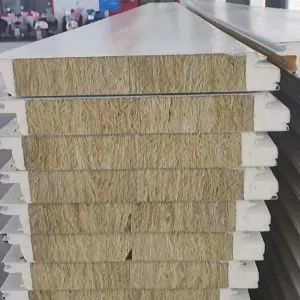 Custom Building Roof Tile Aluminium Composite Roof Panels Fireproof Rock Wool Sandwich Panels for Industry Warehouse