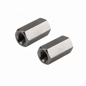 Custom CNC Gr5 Titanium Ti6Al4V High Strength Hex Long Coupling Nut Extension Connector for Industrial Assembly