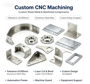 Custom CNC Machining & Broaching Services Precision Bronze Sheet Metal Fabrication Structural Frame & Housing Components