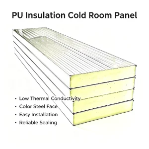 Custom Color Steel Polyurethane Cold Room Wall Panels B1 Fire Grade for Meat Seafood Freezer Warehouse Construction