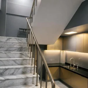Custom Durable 304 Stainless Steel Handrail for Residential Staircase Safety