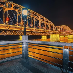Custom Fabricated Steel Structure Bridge Heavy Load Bearing Steel Truss Bridge for Highway Traffic Project
