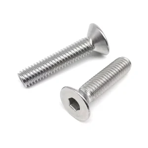 Custom Factory DIN 7991 Stainless Steel 304 316 Flat Countersunk Head Hex Socket Bolt M2 M3 M4 M5 M6 M8 M10 M12 Machine Screw