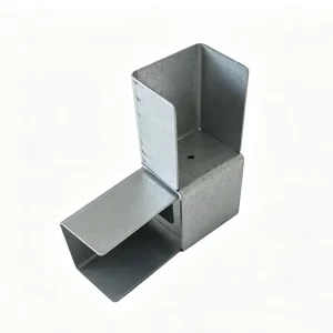 Custom Galvanized Steel 3-Way Square Tube Connector OEM/ODM Right Angle Bracket for Framing and Guardrail