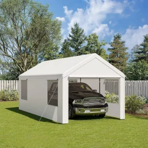 Custom Heavy Duty Steel Frame Powder Coated Portable Folding Car Garage Canopy Tent Outdoor Car Shelter for Parking Easy Setup