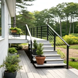 Custom Height Stainless Steel Cable Railing Post Complete Cable Wire Balustrade Kit Deck Stair Outdoor Handrail