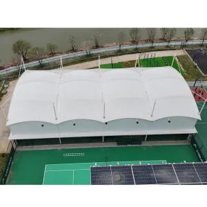 Custom High End PVDF Architectural Tensile Membrane Structure Canopy Tent Fire Resistant Eco Friendly Design Garage Hotel Park