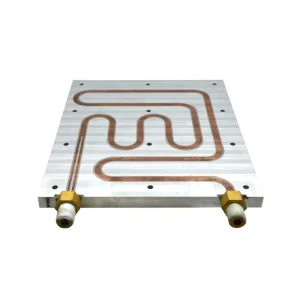 Custom High Power Laige air Cooler Water Cooling Heat Sink Aluminum Water Cooling Plate With Copper Tubes