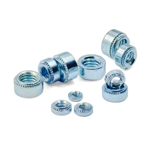 Custom High Precision Zinc Plated Carbon Chassis Nuts Steel Lock Nut Press Sheet Metal Nuts for HVAC