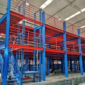 Custom Hot-Dip Galvanized Industrial Steel Structure Stereoscopic Warehouse Shelf with Workshop Application Modern Design