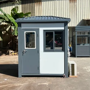 Custom Industrial Design Style New Model Sentry Box Steel Frame Shed 1.2*2*2.65m Guard Shack for Outdoor Use