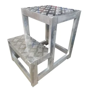 Custom Industrial Metal Two Step Platform Anti Slip Tread Plate Welding OEM ODM Fabrication Service