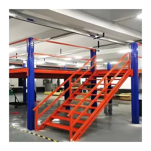 Custom Industrial Mezzanine Platform Shelving Warehouse Steel Structure Storage Rack 2 Tier System