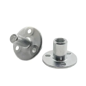 Custom Insertion Locking Iron Nut Three Hole Round Seat Nut M8 M10 Galvanized Carbon Steel Round Base Three Holes Brad Hole Nut