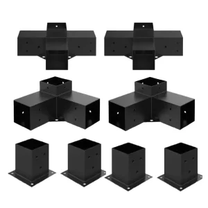 Custom Kit Stainless Steel Black Powder Coated Garden Buildings Pergola Brackets Eco Friendly Easily Assembled Waterproof