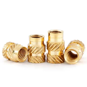 Custom Knurled Brass Heat Stake Nut for Plastic Injection Molding Components M2 M3 M4 M5 M6 M8 Threaded Insert