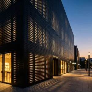 Custom Laser Cut Decorative Aluminum Curtain Wall Panels, Perforated Aluminum Metal Sheets
