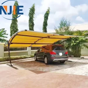 Custom Made Metal Frame Carport with LED Lights Waterproof Car Parking Shed Garage