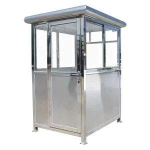 Custom Made Outdoor Stainless Steel Guard Booth Weatherproof Sentry Box Toll Kiosk for Street Park and Entrance Gate