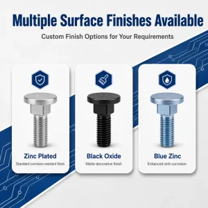 Custom Micro T Bolts Square Neck Carriage Bolt M0.8 M2.5 Zinc Plated Black Oxide Stainless Steel Fasteners Machinery OEM