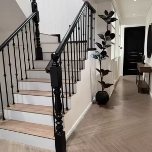 Custom Modern Galvanized Steel Stair Railing Factory Direct Staircase Guardrail with Rust Resistant Finish Easy Installation