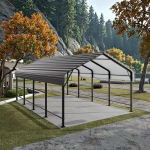 Custom Modern Metal RV Carport with Regular Metal Roof Outdoor Application for Campers
