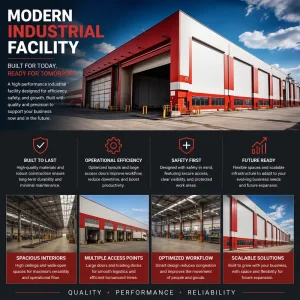 Custom Modern Prefabricated Steel Logistics Warehouse Building with Loading Bays for Workshop Mall & Gym Applications