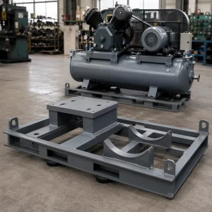 Custom OEM Air Compressor Base Frame Precision Stainless Steel Welded Structure Anti Corrosion Finish Tight Tolerance for Air
