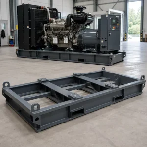 Custom OEM Generator Set Base Frame Heavy Duty Steel Welded Fabrication for Diesel Genset Power