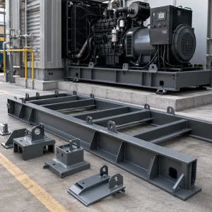 Custom OEM Heavy Duty Stainless Steel Welded Generator Base Frame with Anti Corrosion for Diesel Genset Power