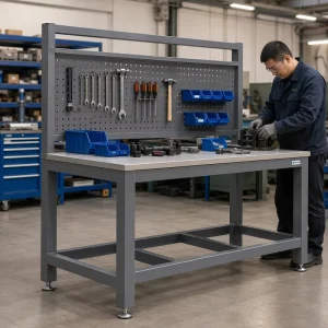 Custom OEM Industrial Workbench Frame High Strength Steel Welded Fabrication Anti Corrosion Coating European Standard Workshop