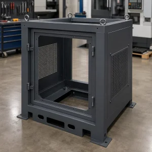 Custom OEM Machine Enclosure Frame Heavy Duty Steel Welded Fabrication for Noise Control Enclosure