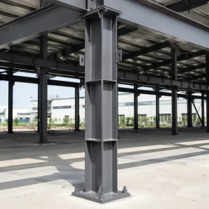 Custom OEM Structural Support Column | Heavy Duty Steel Welded Fabrication for Industrial Construction